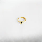 Nina Muse Black Gold Chain Ring