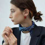 Annalise Retro Red C-Shaped Earrings