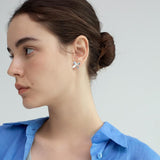 Chloe High-Grade 3D Four-Leaf Clover Zircon Earrings