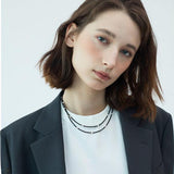 Primevère light luxury high-end beaded pearl long necklace