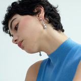 Christine Gradient Gray Pearl Drop Earrings