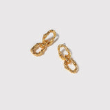 Jett Lava Texture Chain Earrings