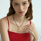 Wrenley Retro Sun Gold Coin Casual Sweater Chain
