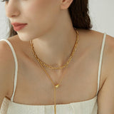 Sofia Cool Double Layer Y Necklace
