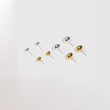 Elon Cute Mini Oval Bean Earrings