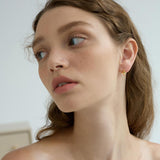 Travis Polestar Four-Pointed Star Metal Earrings