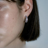 Ashwin Square Zircon Full Circle Earrings