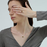 Reese Silver Tiger Eye Stone Necklace