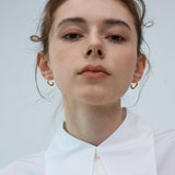 Layla Micro-Inlaid Zircon C-Shaped Earrings