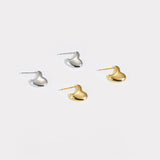 Zoey Girl Notched Heart Metal Earrings
