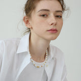 Lilah Elegant White Beaded Necklace