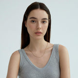 Norah Gold & Silver Contrast Olive Bead Necklace