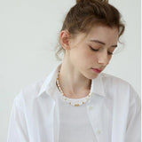 Lilah Elegant White Beaded Necklace