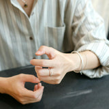 Gabriel smooth sterling silver all-match thin ring