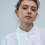 Amina Classic Cut Metal Hoop Earrings