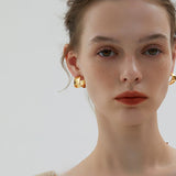 Zain Exaggerated C-Shaped Metal Earrings