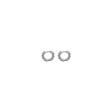 Franchot Classic Diamond Mini Gold and Silver Earrings