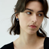 Aleena Simple Geometric Lapis Lazuli Earrings